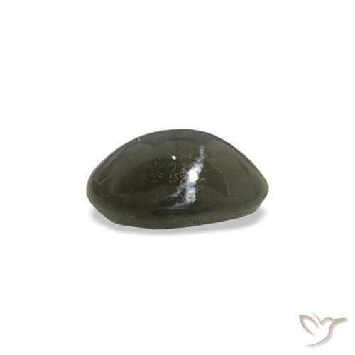 0.47カラットの天然薄い緑がかった灰色Cat's Eye Alexandrite（5.5×3.7 mm・オーバルカット）