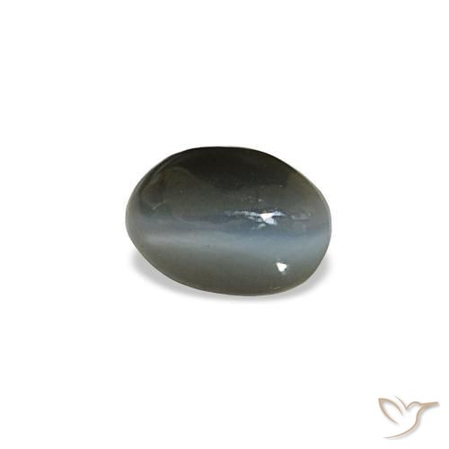 0.50カラットの天然ミディアムグレーCat's Eye Alexandrite（5.2×3.5 mm・オーバルカット）