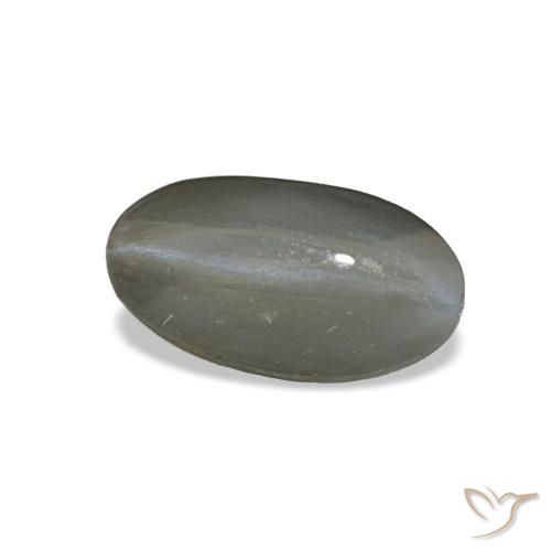 1.01カラットの天然ミディアムグレーCat's Eye Alexandrite（7.8×4.3 mm・オーバルカット）
