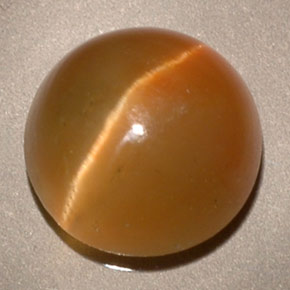 3.62カラットの天然ハニーCat's Eye Apatite（8.80 mm・透明）