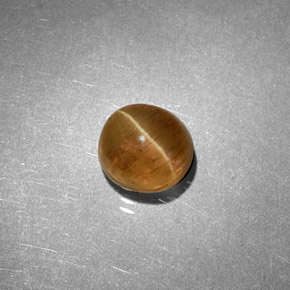 1.61カラットの天然ハニーCat's Eye Apatite（6.2×5.7 mm・オーバルカット）