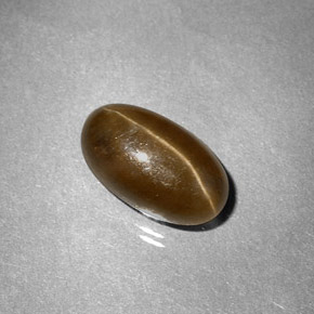 3.58カラットの天然ハニーCat's Eye Apatite（10.7×6.2 mm・オーバルカット）