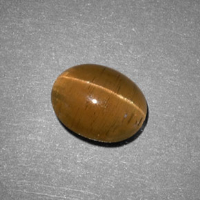 2.05カラットの天然緑がかったゴールドCat's Eye Apatite（8.6×7 mm・オーバルカット）