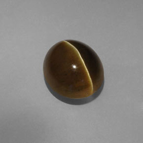 6.36カラットの天然ゴールドグリーンキャッツアイアパタイト、透明、透明/半透明