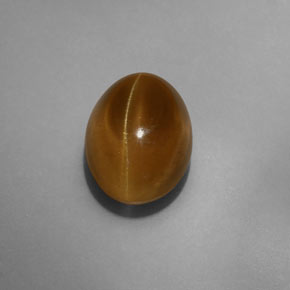 7.75カラットの天然緑ががかったゴールドキャッツアイアパタイト、透明、透明/半透明