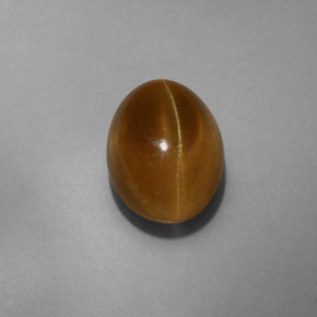 7.75カラットの天然緑ががかったゴールドキャッツアイアパタイト、透明、透明/半透明