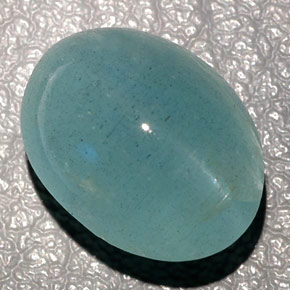 11.04カラットの天然青緑Cat's Eye Aquamarine（14.1×10.5 mm・透明）
