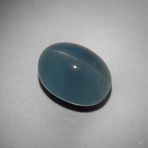 11.25カラットの天然青緑Cat's Eye Aquamarine（14.4×11.1 mm・オーバルカット）