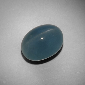 11.25カラットの天然青緑Cat's Eye Aquamarine（14.4×11.1 mm・オーバルカット）