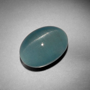 12.46カラットの天然青緑Cat's Eye Aquamarine（15.8×11.6 mm・オーバルカット）