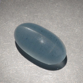 9.28カラットの天然青緑Cat's Eye Aquamarine（15.6×8.6 mm・オーバルカット）