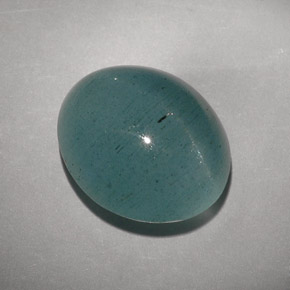 11.55カラットの天然青緑Cat's Eye Aquamarine（15×12.8 mm・透明）