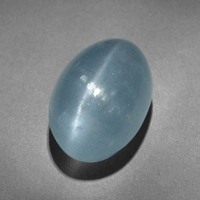 10.31カラットの天然青緑Cat's Eye Aquamarine（14.9×10.1 mm・オーバルカット）