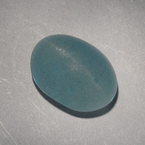 6.60カラットの天然青緑Cat's Eye Aquamarine（12.9×9.4 mm・オーバルカット）