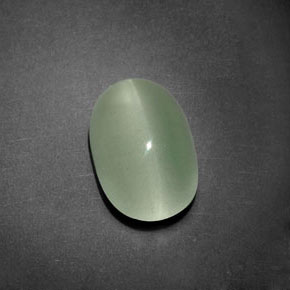 9.59カラットの天然青緑Cat's Eye Aquamarine（15.2×10.1 mm・オーバルカット）
