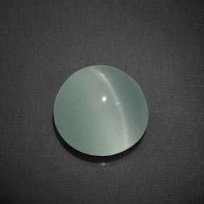 8.01カラットの天然青緑Cat's Eye Aquamarine（12.17 mm・ラウンドカット）