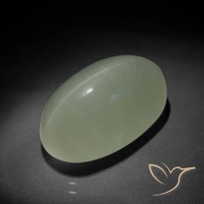 17.40ct 天然 イエローグリーン キャッツアイアクアマリン, 楕円形, 透明