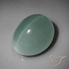 23.10ct 天然 薄いターコイズ キャッツアイアクアマリン, 楕円形, 半透明