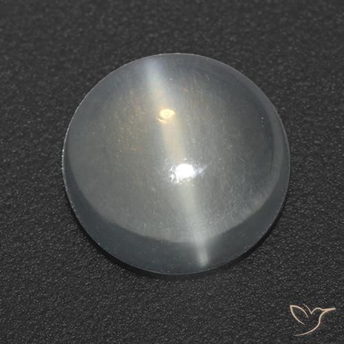 1.22ct 天然 クリアホワイト キャッツアイムーンストーン, ラウンド, 透明