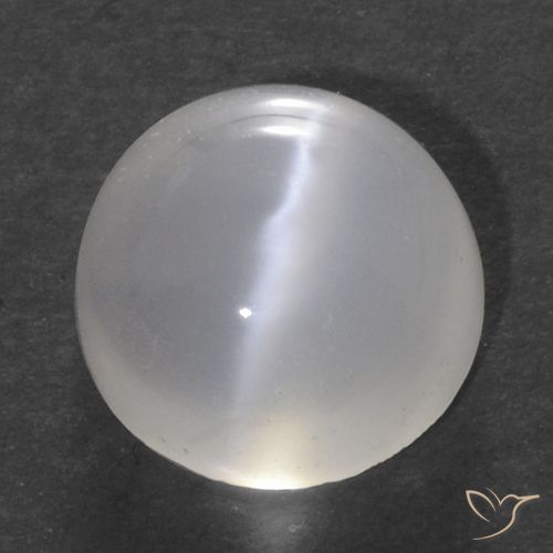 1.52ct 天然 半透明ホワイト キャッツアイムーンストーン, ラウンド, 透明