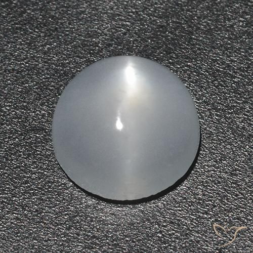 1.44ct 天然 ホワイト キャッツアイムーンストーン, ラウンド, 透明