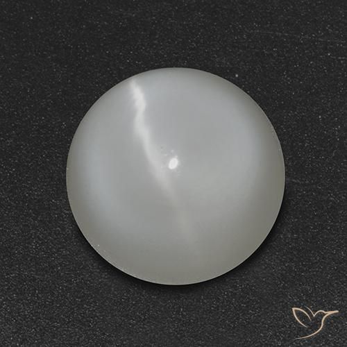 2.51ct 天然 ホワイト キャッツアイムーンストーン, ラウンド, 半透明