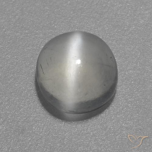 0.88ct 天然 ホワイト キャッツアイムーンストーン, ラウンド, 透明