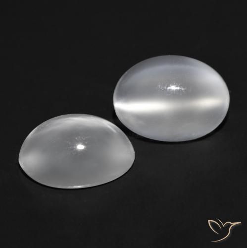 Shop natural 1.48ct ホワイト キャッツアイムーンストーン gems, 楕円形, from インド at GemSelect. In stock, global shipping!