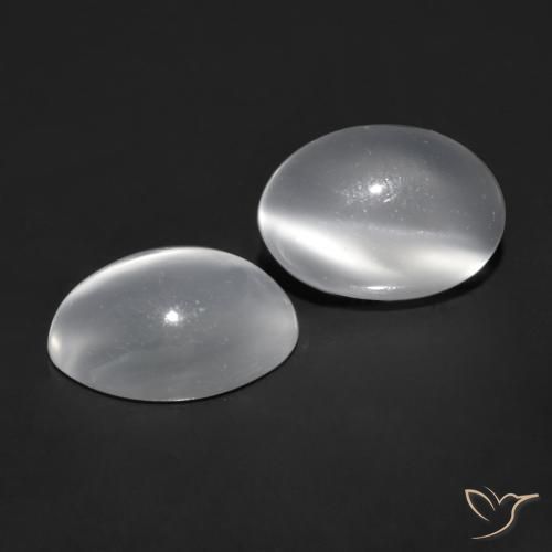 Shop natural 1.41ct ホワイト キャッツアイムーンストーン gems, 楕円形, from インド at GemSelect. In stock, global shipping!