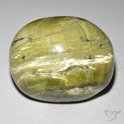 38.88ct 天然 ミディアムグリーン キャッツアイオパール, 楕円形, オペーク