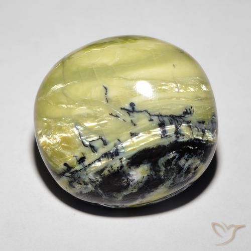 18.52ct 天然 ミディアムグリーン キャッツアイオパール, 楕円形, オペーク