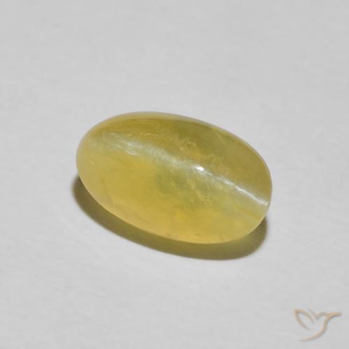 2.76ct 天然 ロイヤルイエロー キャッツアイオパール, 楕円形, 半透明