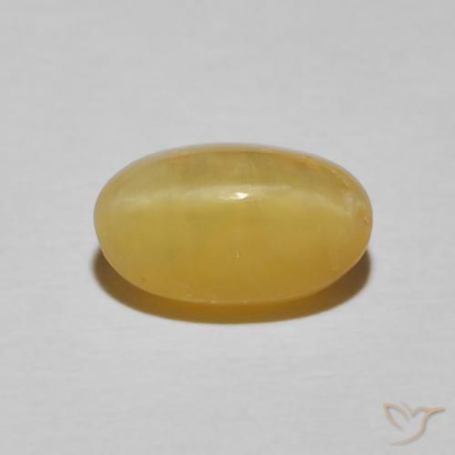 2.71ct 天然 ロイヤルイエロー キャッツアイオパール, 楕円形, オペーク