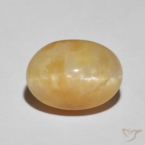 9.26ct 天然 ゴールデンオレンジ キャッツアイオパール, 楕円形, オペーク