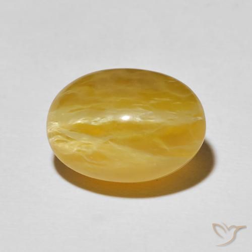 8.99ct 天然 ゴールデンオレンジ キャッツアイオパール, 楕円形, オペーク