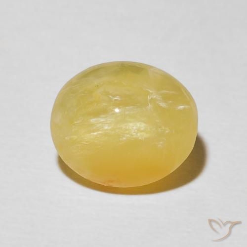3.13ct 天然 ミディアムゴールデン キャッツアイオパール, 楕円形, オペーク
