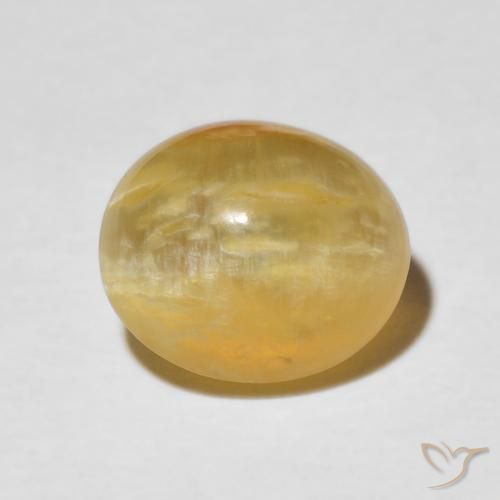 3.37ct 天然 ミディアムゴールド キャッツアイオパール, 楕円形, オペーク