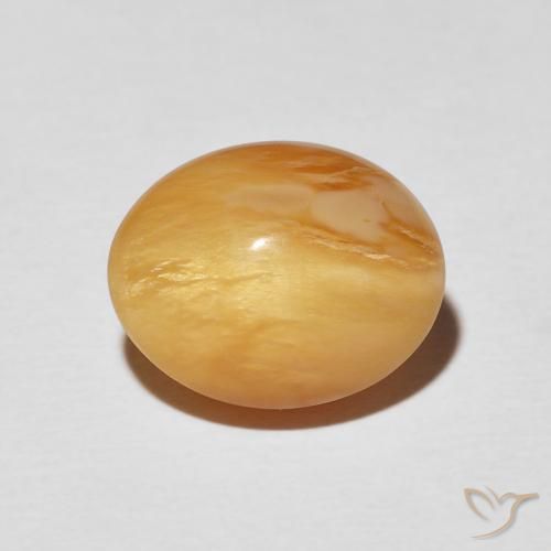 4.59ct 天然 オレンジゴールド キャッツアイオパール, 楕円形, オペーク
