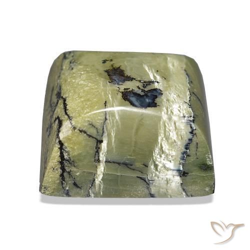 21.06カラットの天然ミディアムグリーンキャッツアイオパール、バゲット、オペーク