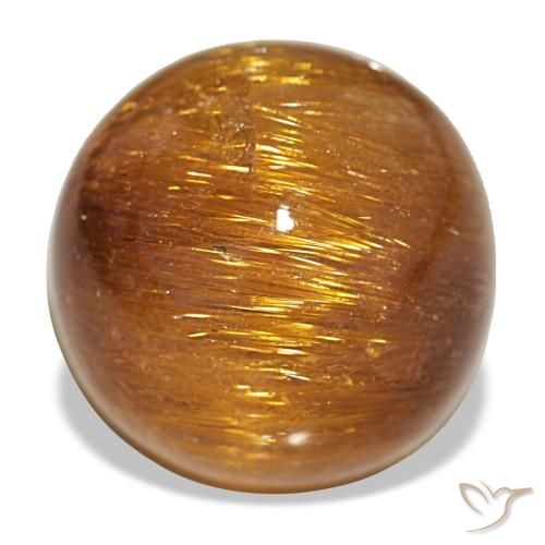 17.93ct オレンジ Cat's Eye Rutile Quartz, ラウンド, オペーク