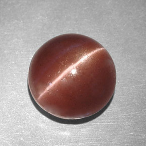 2.78カラットの天然ブラウンCat's Eye Scapolite（8.16 mm・ラウンドカット）