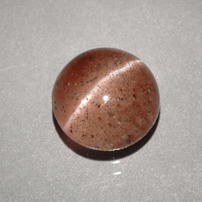 1.96カラットの天然ブラウンCat's Eye Scapolite（7.75 mm・透明）