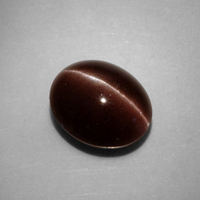 3.52カラットの天然ブラウンCat's Eye Scapolite（10×8.4 mm・オーバルカット）