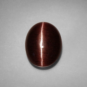 3.41カラットの天然ブラウンCat's Eye Scapolite（10.5×8.1 mm・オーバルカット）
