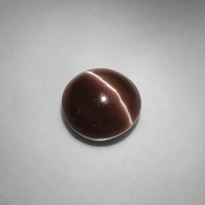 5.82カラットの天然ダークブラウンCat's Eye Scapolite（10.58 mm・ラウンドカット）