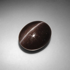 8.66カラットの天然ダークブラウンCat's Eye Scapolite（13.6×11.1 mm・オーバルカット）