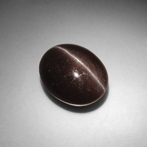8.66カラットの天然ダークブラウンCat's Eye Scapolite（13.6×11.1 mm・オーバルカット）