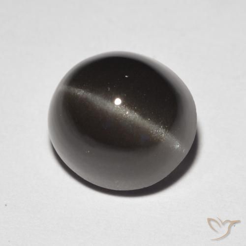 3.32カラットの天然黒がかった茶色Cat's Eye Scapolite（8.9×8.3 mm・オーバルカット）