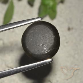 2.72カラットの天然黒Cat's Eye Scapolite（8.23 mm・ラウンドカット）