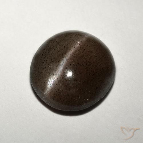 1.50カラットの天然ミディアムブラウンCat's Eye Scapolite（7.71 mm・ラウンドカット）